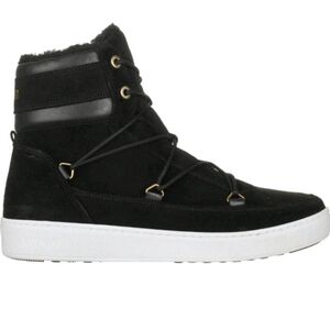 Moon Boot Mens Black Tecnica Mercury High Paris Suede Leather Faux Fur Boot 10